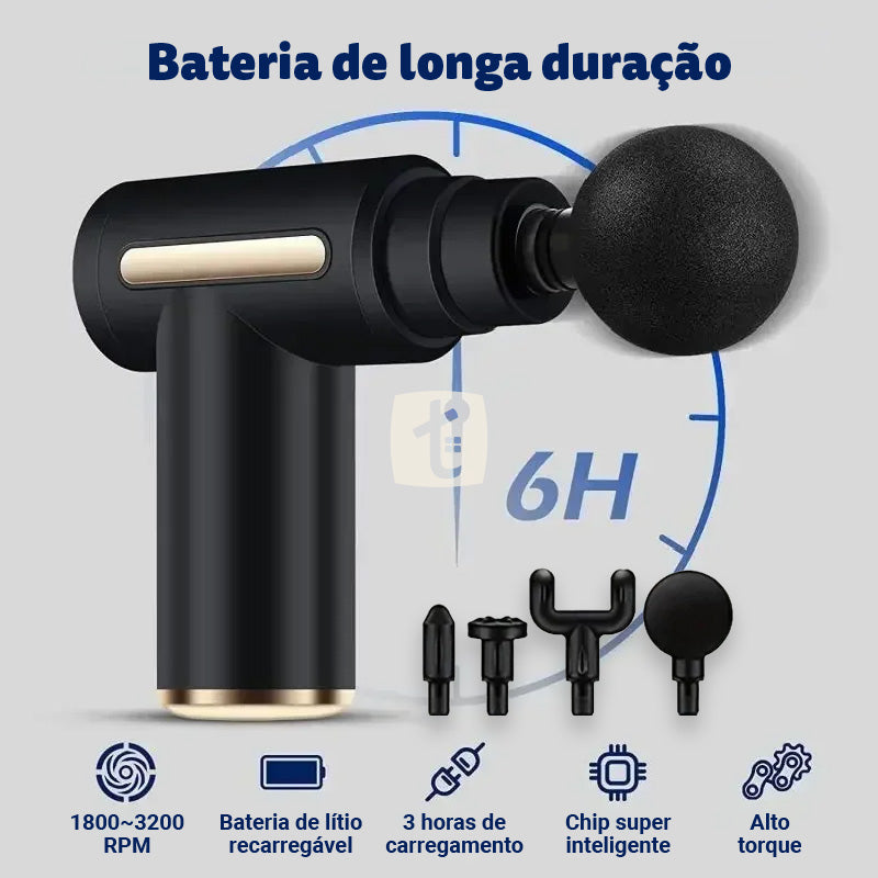 Pistola Massageadora Muscular Elétrica