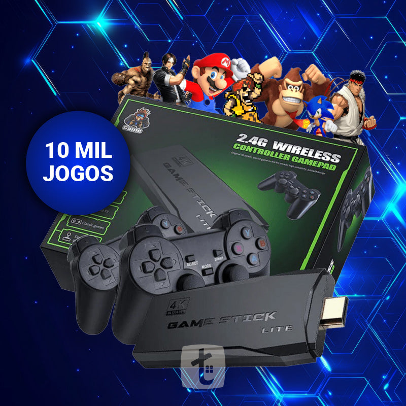 Game Stick Videogame Portátil Retro 10.000 Jogos 4K