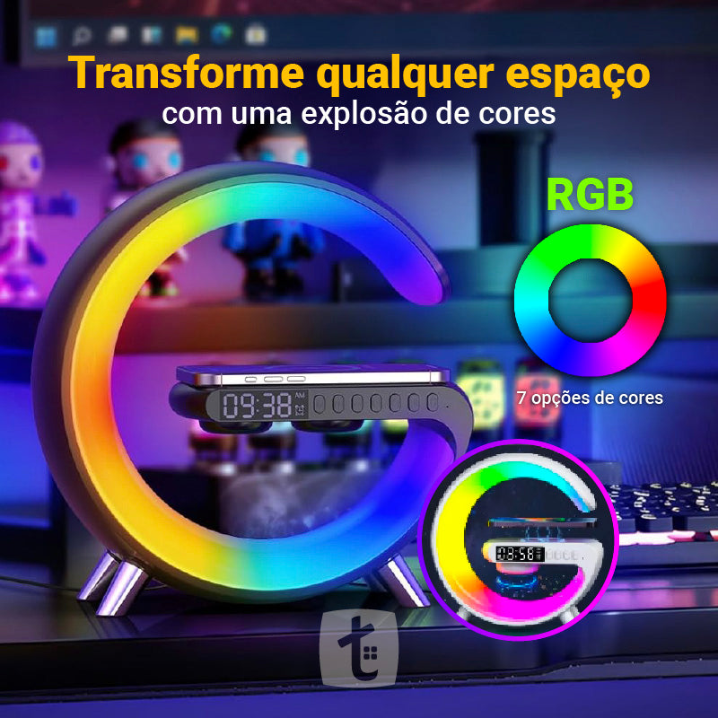 G-Speaker Smart Station Luminária Sonora com Carregador por Indução