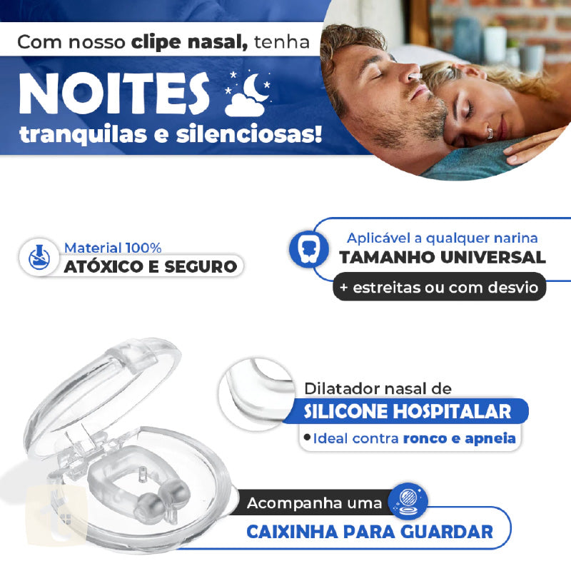Clip Nasal Aparelho Anti-Ronco - 4 Unidades