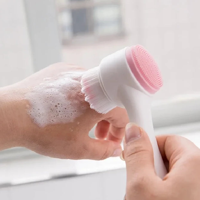 Escova de Limpeza Facial Portátil com Função de Massagem - Seu Segredo para uma Pele Radiante!