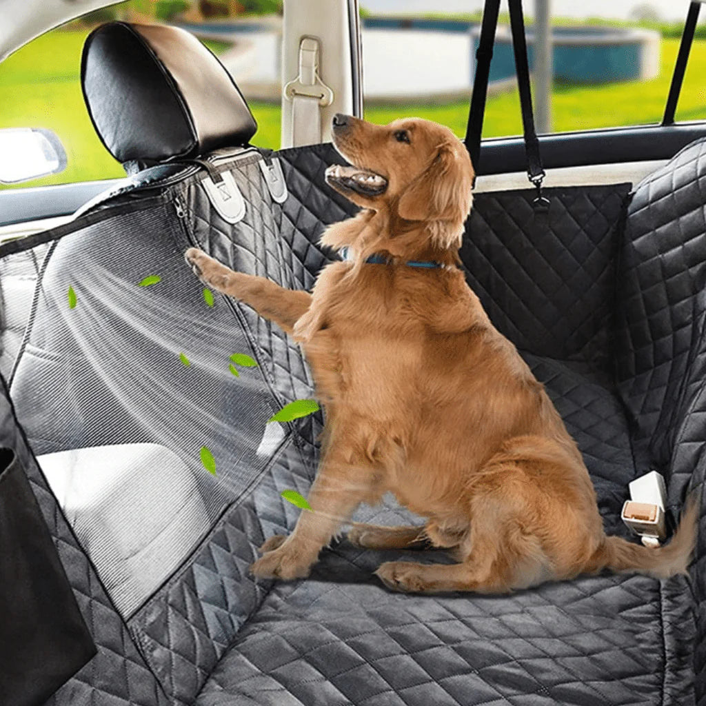Capa Pet Impermeável Premium Protetora para Banco Traseiro de Carros + Tela para Cães